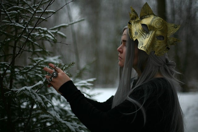 Free download woman mask wolf model rings free picture to be edited with GIMP free online image editor
