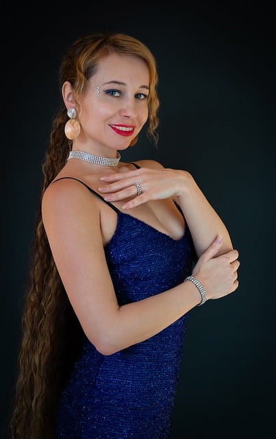 Free download woman model evening dress glamour free picture to be edited with GIMP free online image editor