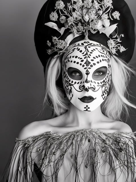 Free download woman model mask theatrical free picture to be edited with GIMP free online image editor