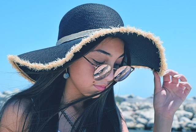 Free download woman model portrait pose hat free picture to be edited with GIMP free online image editor
