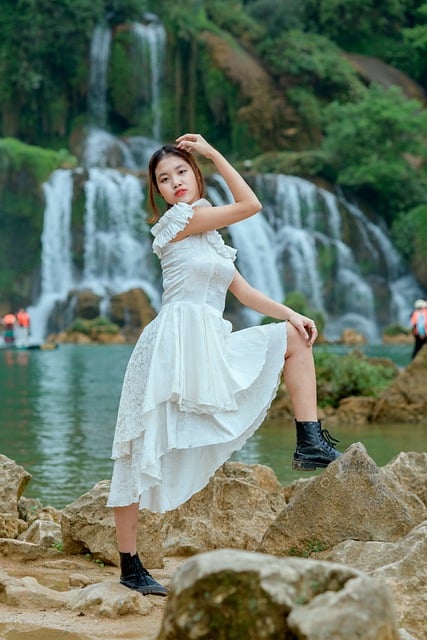 Free download woman model pose mountain forest free picture to be edited with GIMP free online image editor