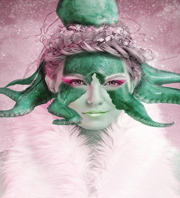 Free download Woman Nature Squid Mythical -  free illustration to be edited with GIMP free online image editor