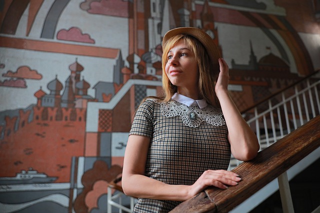 Free download woman ponder retro vintage collar free picture to be edited with GIMP free online image editor