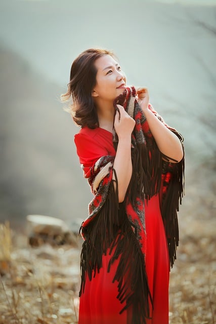 Free download woman red dress tippet tassels free picture to be edited with GIMP free online image editor