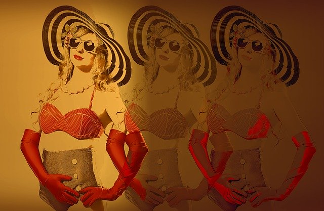 Free download Woman Retro Pin-Up -  free illustration to be edited with GIMP free online image editor