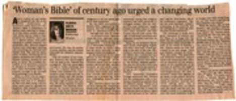 Free download Womans Bible of century ago urged a changing world_Claudia Smith Brinson_Newspaper article free photo or picture to be edited with GIMP online image editor