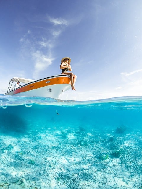 Free download woman sea boat yacht edge sitting free picture to be edited with GIMP free online image editor