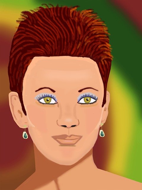 Free download WomanS Face Pretty Green Eyes -  free illustration to be edited with GIMP free online image editor