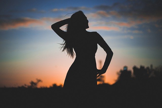 Free download woman silhouette sunset girl free picture to be edited with GIMP free online image editor