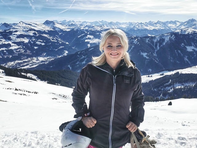 Free download woman skier winter sports panorama free picture to be edited with GIMP free online image editor