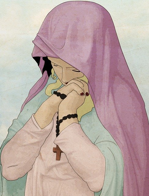 Kostenloser Download Woman The Virgin Marry Religion - kostenlose Illustration, die mit dem kostenlosen Online-Bildeditor GIMP bearbeitet werden kann