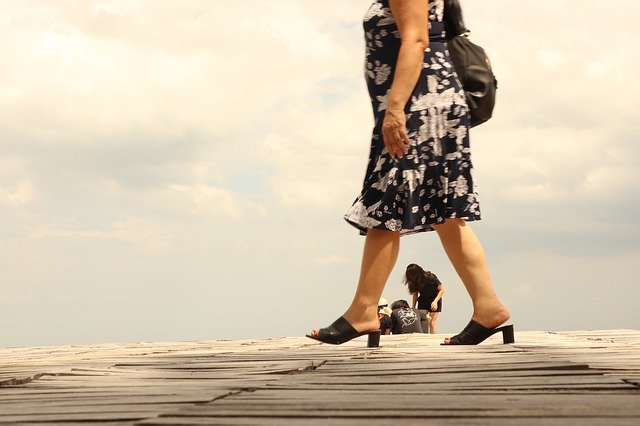 Free download Woman Walking Shoes Black And -  free photo or picture to be edited with GIMP online image editor