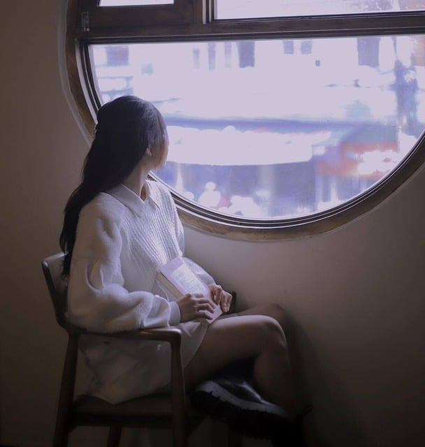Free download woman window model book sitting free picture to be edited with GIMP free online image editor