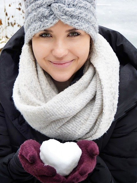 Free download woman winter beauty girl smile free picture to be edited with GIMP free online image editor