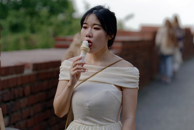 Free download woman young ice cream eating free picture to be edited with GIMP free online image editor