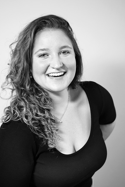 Free download woman young laugh portrait posing free picture to be edited with GIMP free online image editor