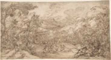 Free download Wooded Landscape with Stag Hunt free photo or picture to be edited with GIMP online image editor
