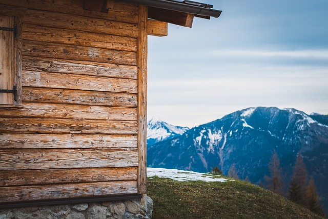 Free download wooden hut hut mountains outlook free picture to be edited with GIMP free online image editor