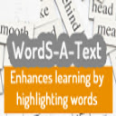 WordS A Text  screen for extension Chrome web store in OffiDocs Chromium
