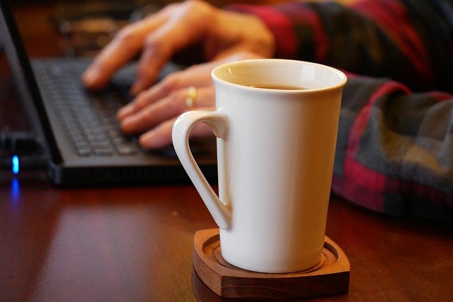 Free download work from home coffee mug computer free picture to be edited with GIMP free online image editor