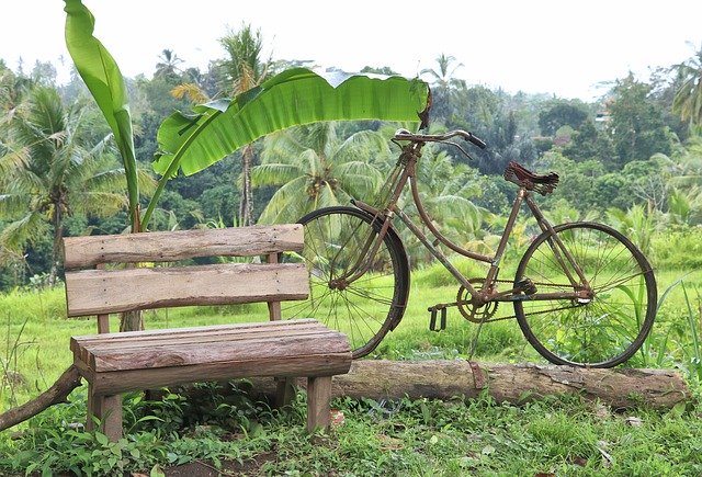 Free download Work Of Art Bicycle Bench -  free photo or picture to be edited with GIMP online image editor