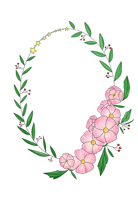 Free download Wreath Corolla Flowers -  free illustration to be edited with GIMP free online image editor