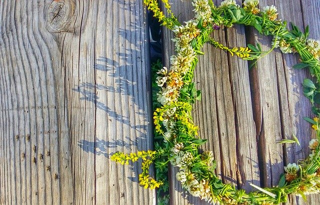 Muat turun percuma Wreath Summer Flowers Of The Field - foto atau gambar percuma untuk diedit dengan editor imej dalam talian GIMP