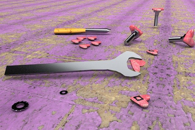 Free download Wrench Screwdriver Heart free illustration to be edited with GIMP online image editor