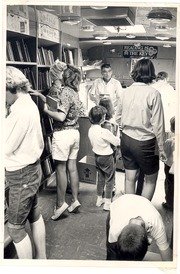 Free download [Joe Porter with patrons on Bookmobile] free photo or picture to be edited with GIMP online image editor
