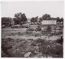 Free download [View of a small town with wooden sheds in distance].  Brady album, p. 123 free photo or picture to be edited with GIMP online image editor