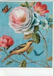 Free download `L`oiseau blue `Decoupage from a vintage fabric  by Georgina Rockas free photo or picture to be edited with GIMP online image editor