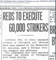 Free download 1919 Reds To Execute 60000 Washington Times 2 23 1919 Bolshevik free photo or picture to be edited with GIMP online image editor