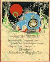 Бесплатно скачать Рождественская открытка 1928 года бесплатное фото или изображение для редактирования с помощью онлайн-редактора изображений GIMP