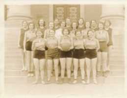Free download 1933. Basketball. Girls. Team. Photo free photo or picture to be edited with GIMP online image editor