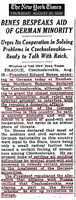 Free download 1936 Aug 20 Benes Ready to Talk with Reich Mistreatment Of Czech Minorties free photo or picture to be edited with GIMP online image editor