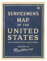 Free download (1942) Map of the United States and Insignia of the United States free photo or picture to be edited with GIMP online image editor