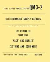 Free download 1946 WACS and Nurses Supply Catalog QM 3-2, List of Items for Troop Issue free photo or picture to be edited with GIMP online image editor