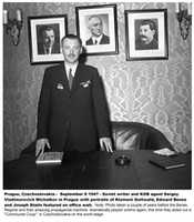 Free download 1947 Czechoslovakia Stalin Gottwald Benes Regime Prior To So Called Communist Coup free photo or picture to be edited with GIMP online image editor