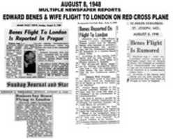 Free download 1948 Edward Benes Flight To London Aug 1948 free photo or picture to be edited with GIMP online image editor