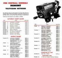 Free download 1954 DuMont Television Football Schedule free photo or picture to be edited with GIMP online image editor