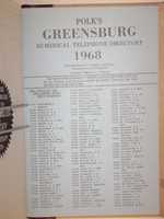 הורדה חינם 1968 Polks City Directory: Greensburg, Pennsylvania, תמונה או תמונה בחינם לעריכה עם עורך התמונות המקוון GIMP