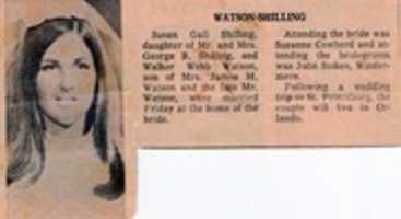 Free download 1969 06 20 Watson Shilling Wedding Announce Orlando FL free photo or picture to be edited with GIMP online image editor