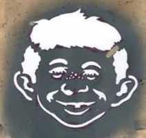 Free download 1969 MAD Mag Alfred Neuman Stencil free photo or picture to be edited with GIMP online image editor