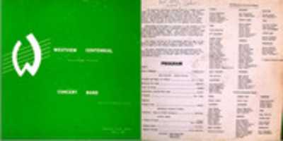 Free download (1969) Music Westview Centennial Concert Band (album Cover) free photo or picture to be edited with GIMP online image editor