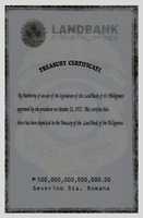 Free download 1972 PHL LBP Treasury Certificate free photo or picture to be edited with GIMP online image editor