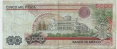 Free download 1980-1989 5,000 Pesos Mexican Banknotes free photo or picture to be edited with GIMP online image editor