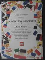 Free download 1981 LEGO AWARDS CERTIFICATE free photo or picture to be edited with GIMP online image editor