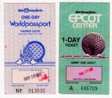 Free download 1985 Disney Epcot Tickets free photo or picture to be edited with GIMP online image editor