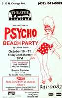 Free download 1989 Psycho Beach Party Flyer free photo or picture to be edited with GIMP online image editor