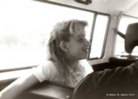 Free download 198X Heather in a VW Van free photo or picture to be edited with GIMP online image editor